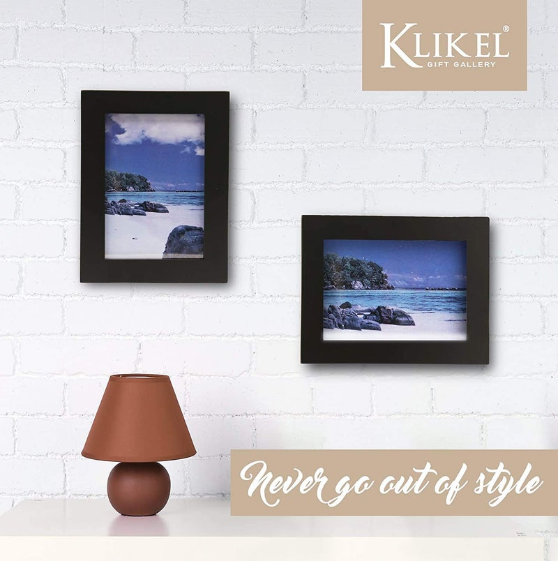 Klikel Black Picture Frame - Set of 2 4 X 5 Black Wooden Photo Frame - Made of Real Wood With Glass Photo Protection - Wall Hanging And Table Standing Display - Image 5